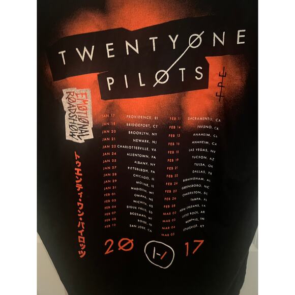 Next Level Twenty One Pilots TOP Band Shirt Medium Black Rock Pop Double Sided - Picture 5 of 7